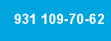 931 109-70-62 931 109-70-62